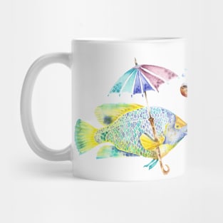 Angel Fish with Umbrella Mug